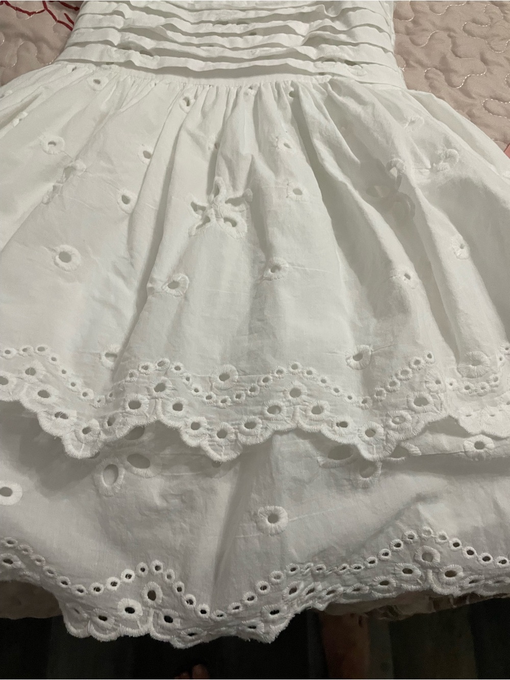 Altar'd State White Eyelet Ruffle Mini Dress - Picture 4 of 4
